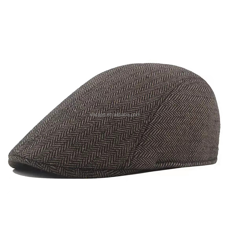Newest Custom High Quality Classic Wool Blend Unisex Newsboy Ivy Hat Wholesale